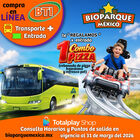 Bioparque + Transporte Incluido EDOMEX Plaza Patio Ecatepec, s&aacute;bado 21 de marzo.