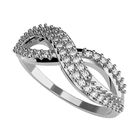 Anillo de Compromiso en Oro Blanco 10K con Circonia -  Talla:4/ FJ685-10W-CZ-4