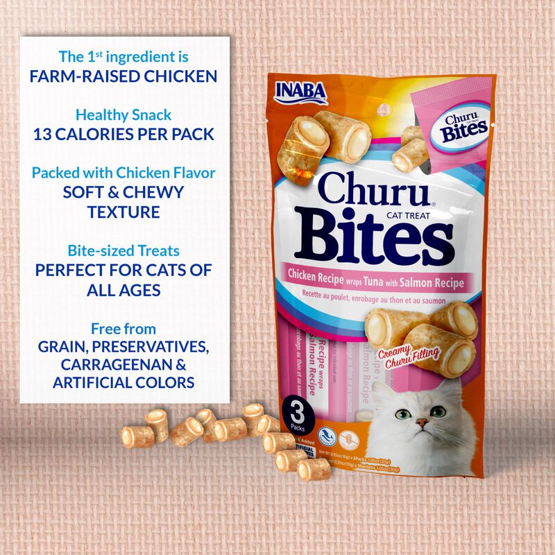 Cat Treats Inaba Churu Bites, Pollo Horneado Bl... image number null
