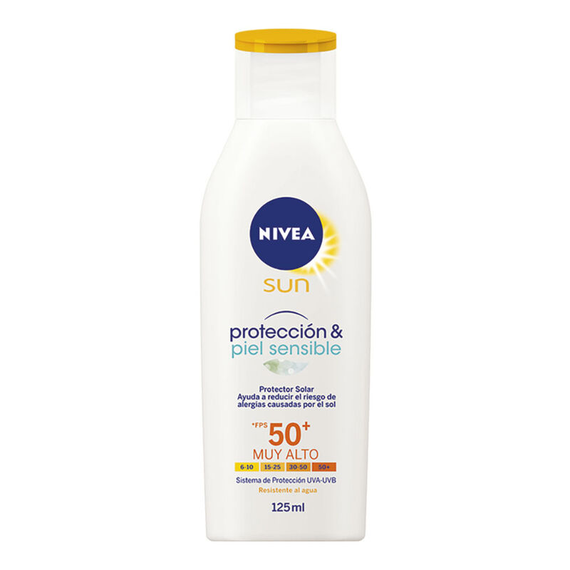 PROTECTOR SUN NIVEA PIEL SENSIBLE 125ML. image number null