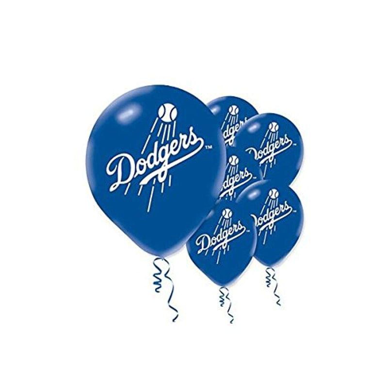 Globos De L&aacute;tex Amscan 30 cm Dodgers Mlb &ndash; Pack... image number null