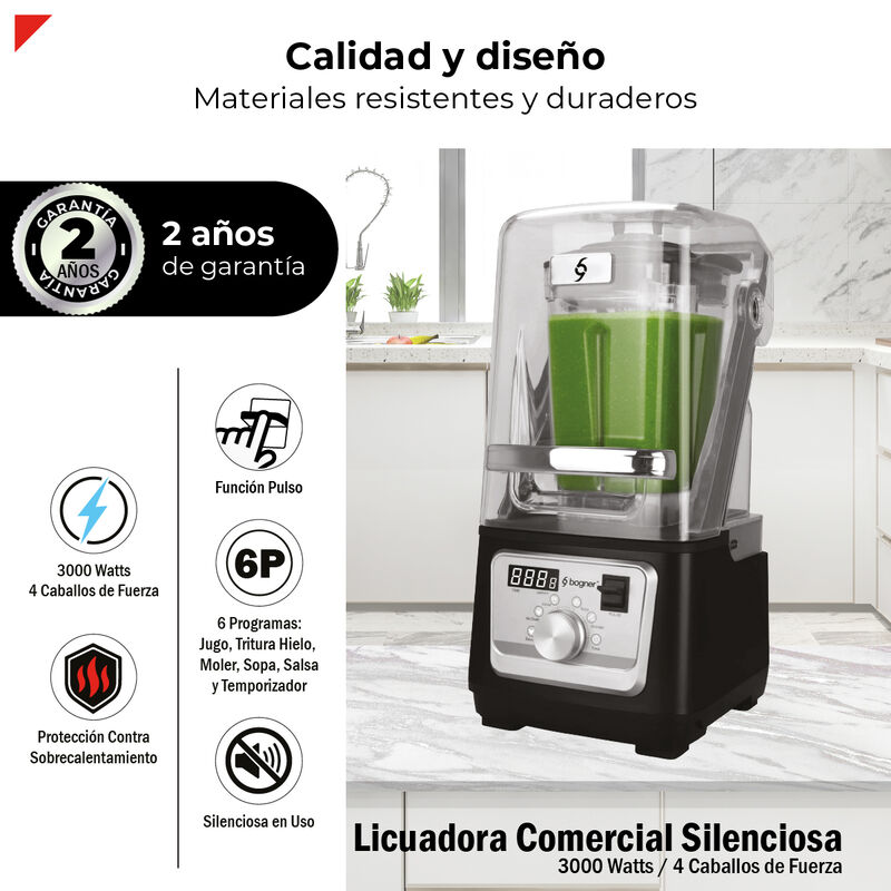 Licuadora Comercial Silenciosa Bogner BSSB01 30... image number null
