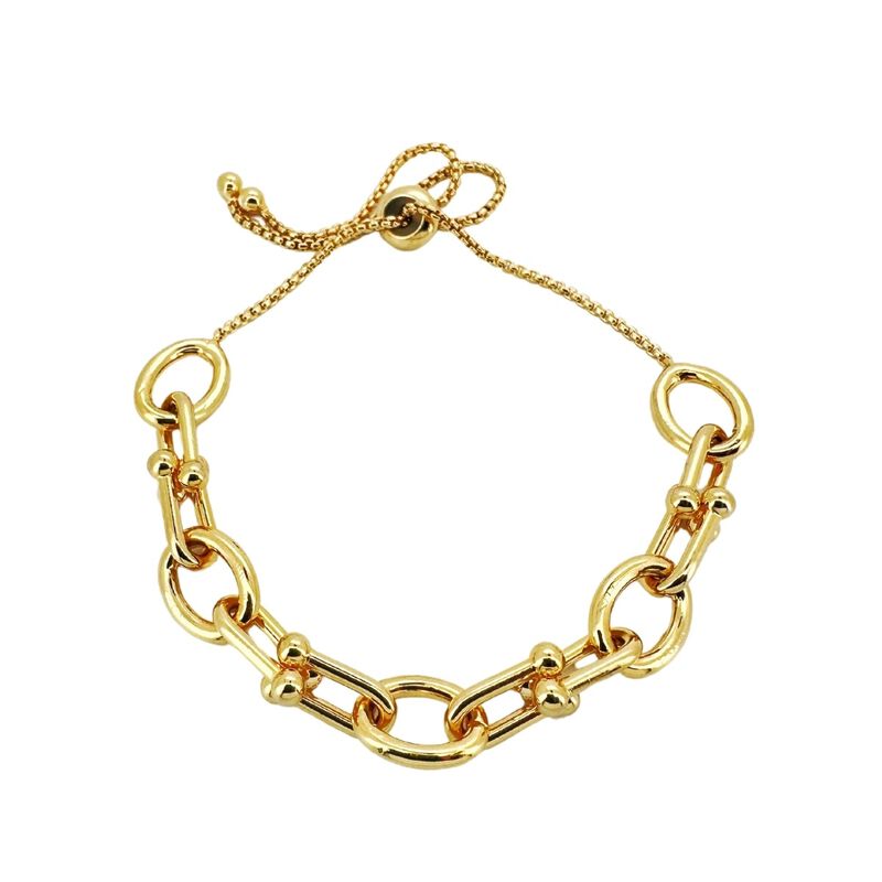 Pulsera ajustable Oval Chapa de oro 18k Zvezda image number null