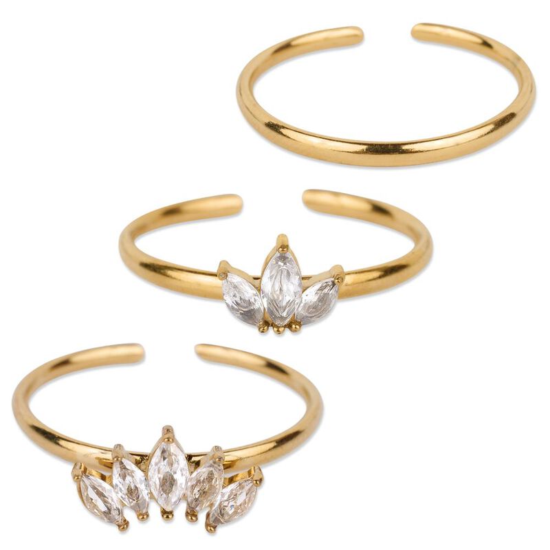 Set Anillos De Mujer Zirconias Joyería Regalos ... image number null