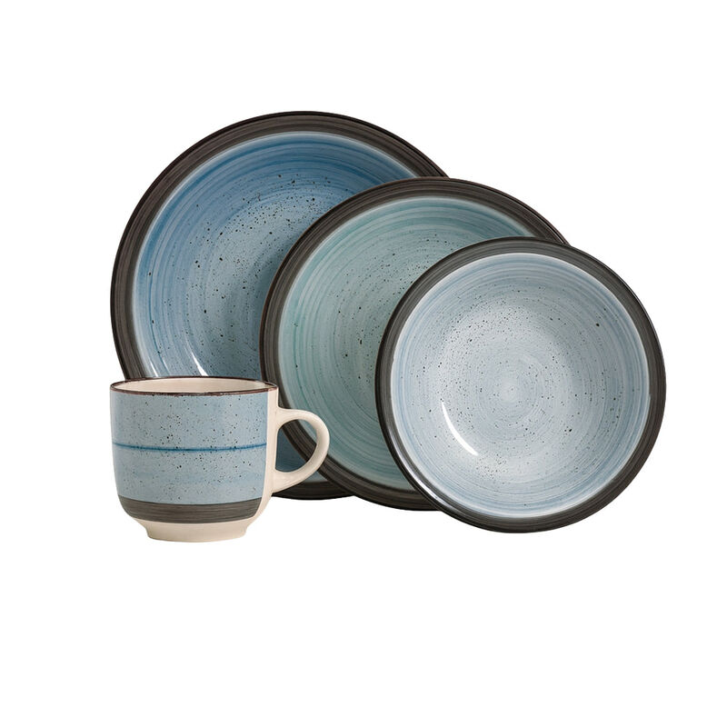 Vajilla Kaya para 6 Personas - Cer&aacute;mica Azul 24... image number null