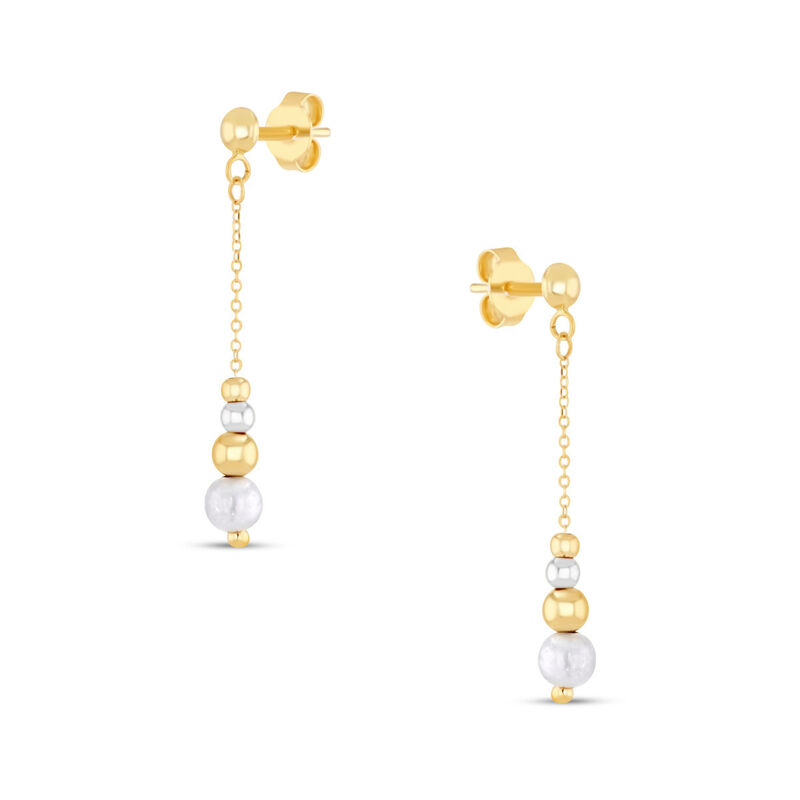 Aretes De Oro Amarillo Y Blanco 14K image number null