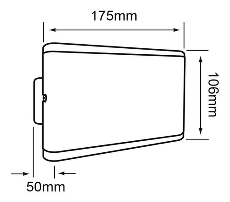 Lampara Muro Led Exterior Negro 12w Luz Suave C... image number null
