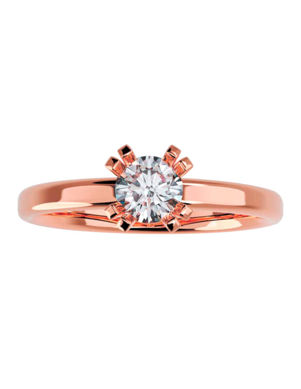 Anillo de Compromiso de 14K con Diamante de Lab... image number null