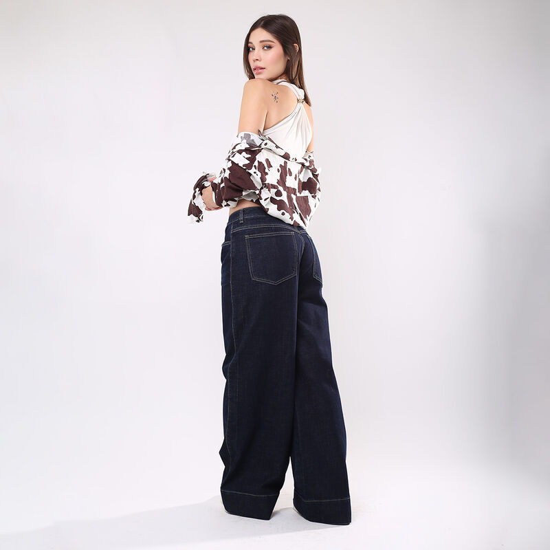 Pantal&oacute;n Recto Mujer Savi Jeans Azul Cadera Med... image number null