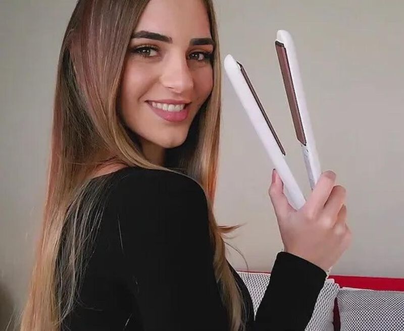 Plancha Alaciadora Cabello Doble Ceramica Cable... image number null