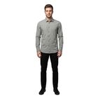 Atlo Camisa Lisa Manga Larga Grey Para Hombre