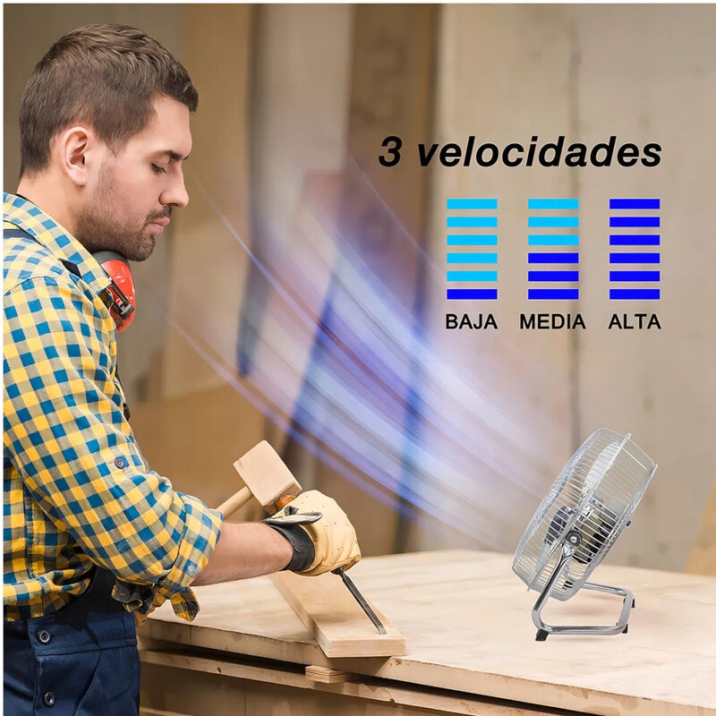 Ventilador de Piso y Pared 10" MYTEK Aspas Meta... image number null