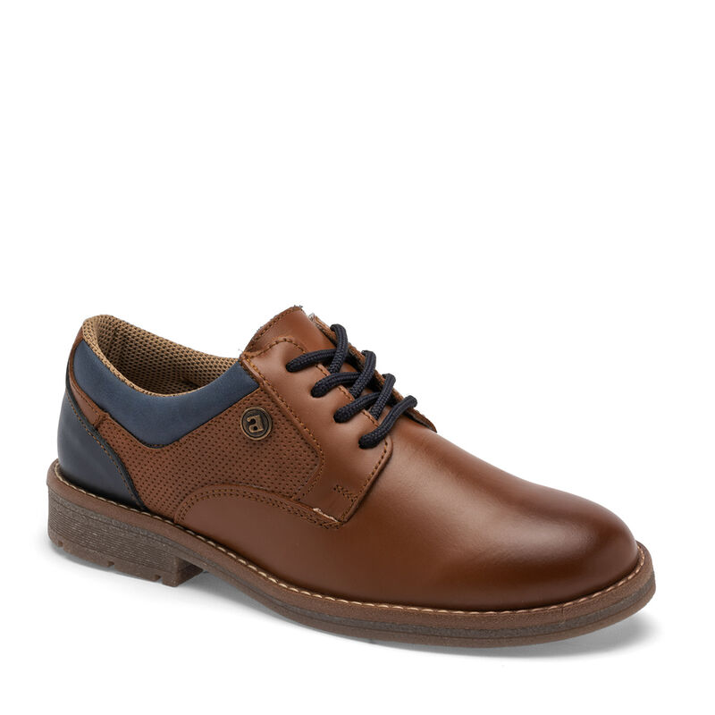 Audaz Zapato Casual De Piel Para Ni&ntilde;o Caf&eacute; Mari... image number null