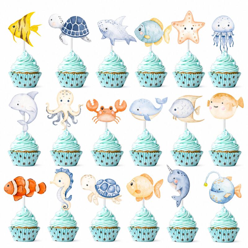 Adorno Para Cupcakes Statwthma 36 Piezas De Ani... image number null