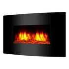Hermosa Chimenea Electrica Cristal Calidus Masterfan Color Negro