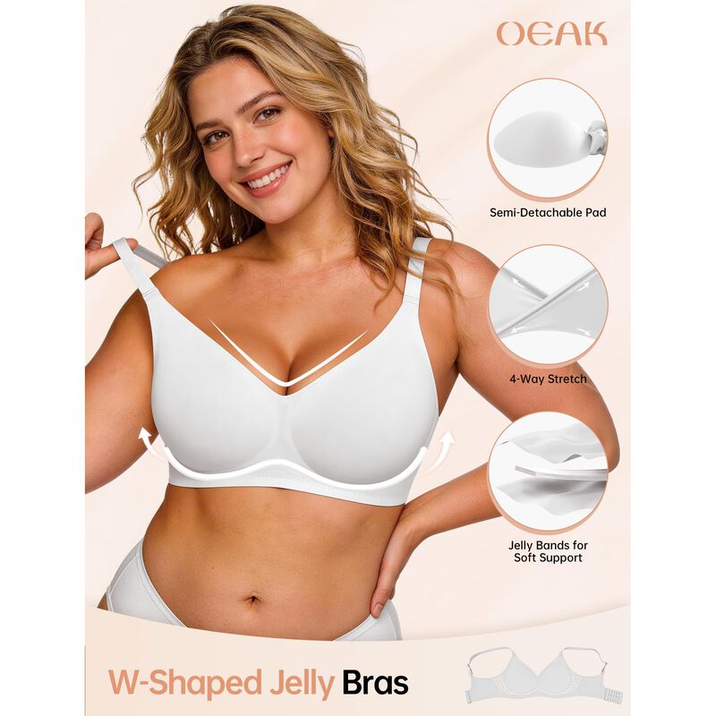 Sujetador OEAK Wireless Jelly 34B Sin Aros, Bla... image number null