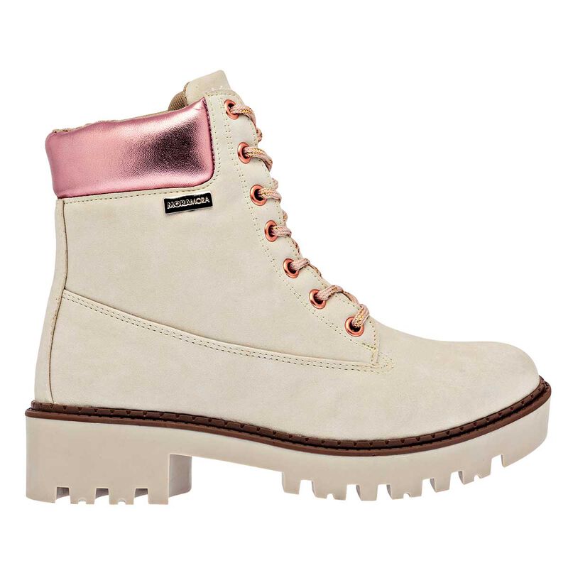 Moramora Bot&iacute;n para mujer beige dorado rosa, su... image number null