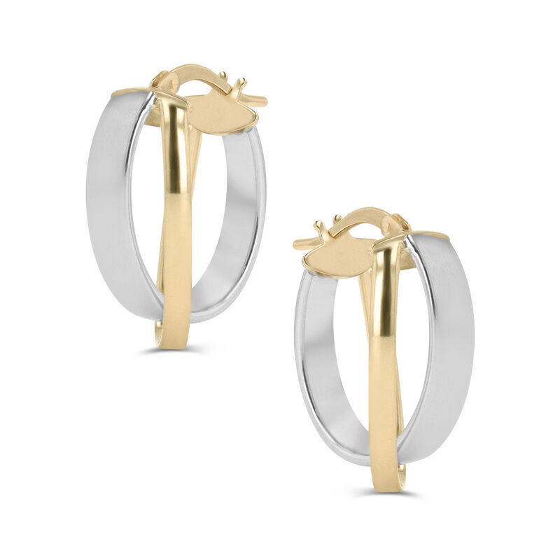Arracadas Bicolor Oro 10k 16x11mm | Bizzarro image number null