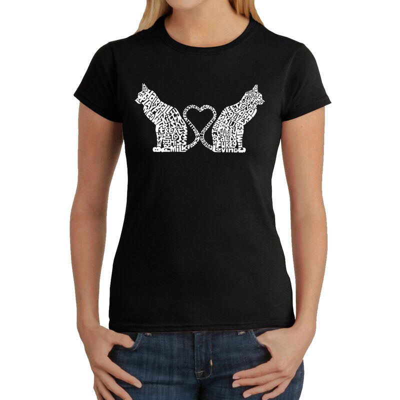 Camiseta Word Art Para Mujer - Corazones de Col... image number null