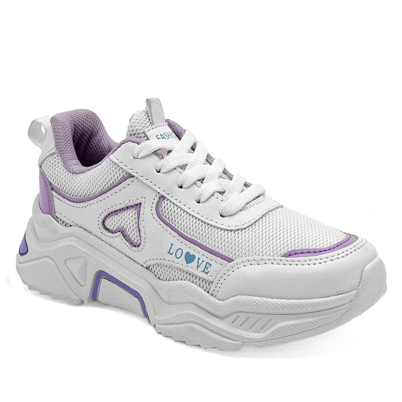 Moramora Tenis urbano para niña blanco lila image number null