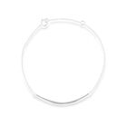 Pulsera De Oro Blanco 14k Con 9pts De Diamante (16 + 2.5cm Aprox)