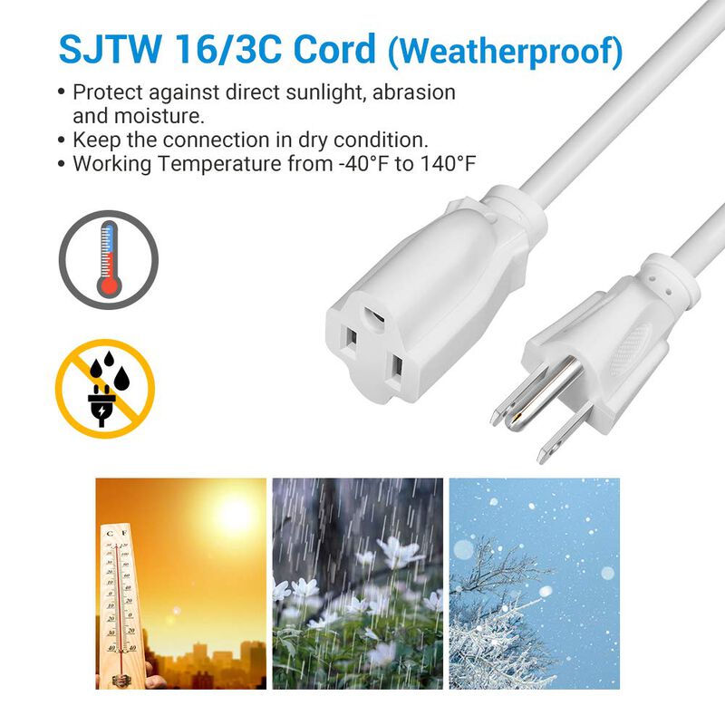 Cable De Extensi&oacute;n Dewenwils, 6 Pies, 16 Awg, S... image number null