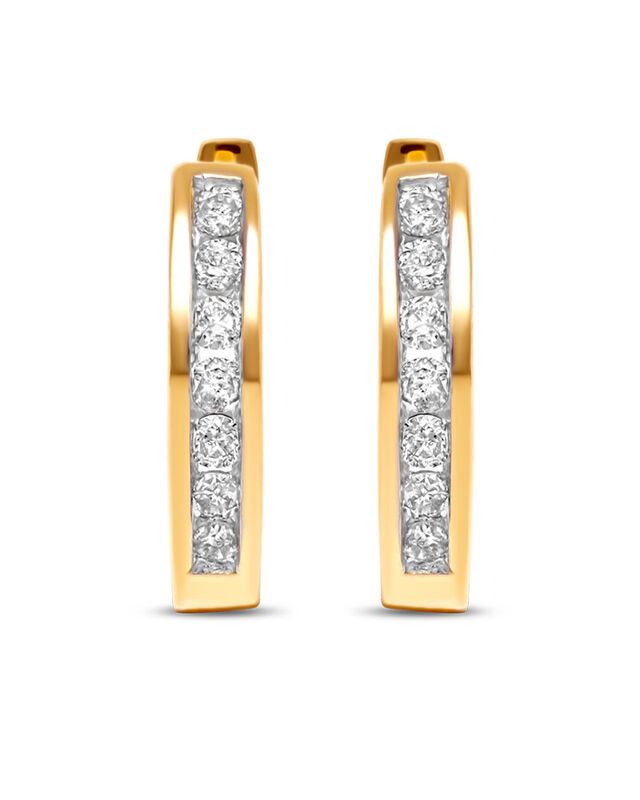 Arracadas Oro Amarillo Diamante 15 Puntos L3161... image number null