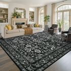 Alfombra Lòutiroot Home 274 &times; 183 cm Negra Lavable