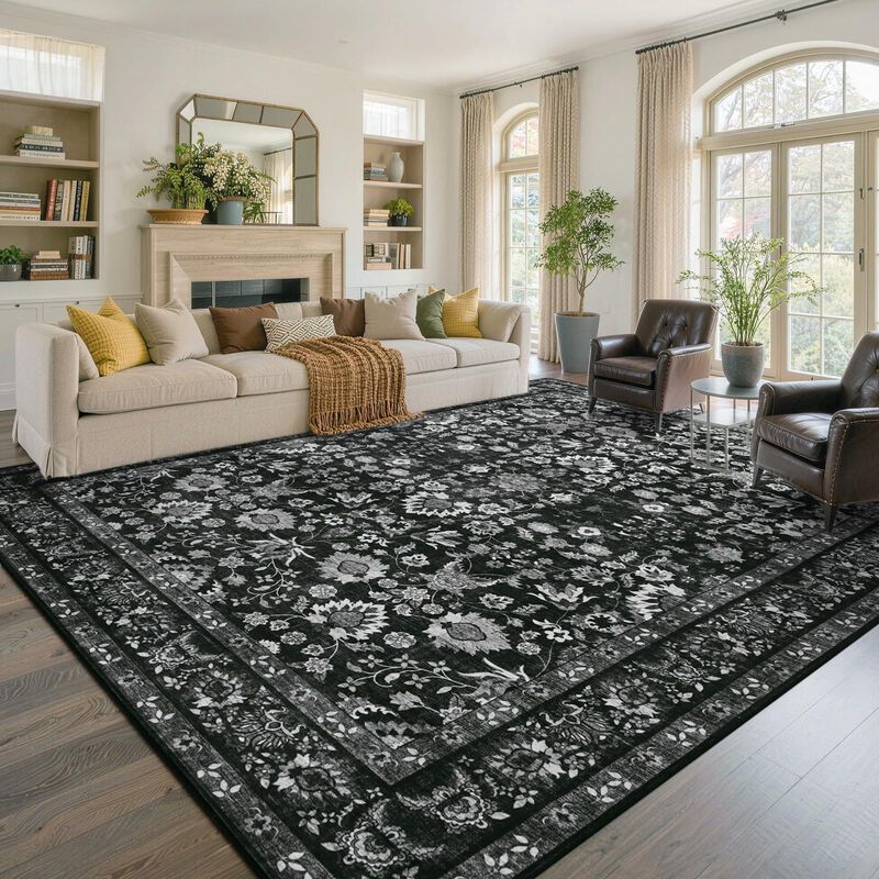 Alfombra Lòutiroot Home 274 &times; 183 cm Negra Lav... image number null