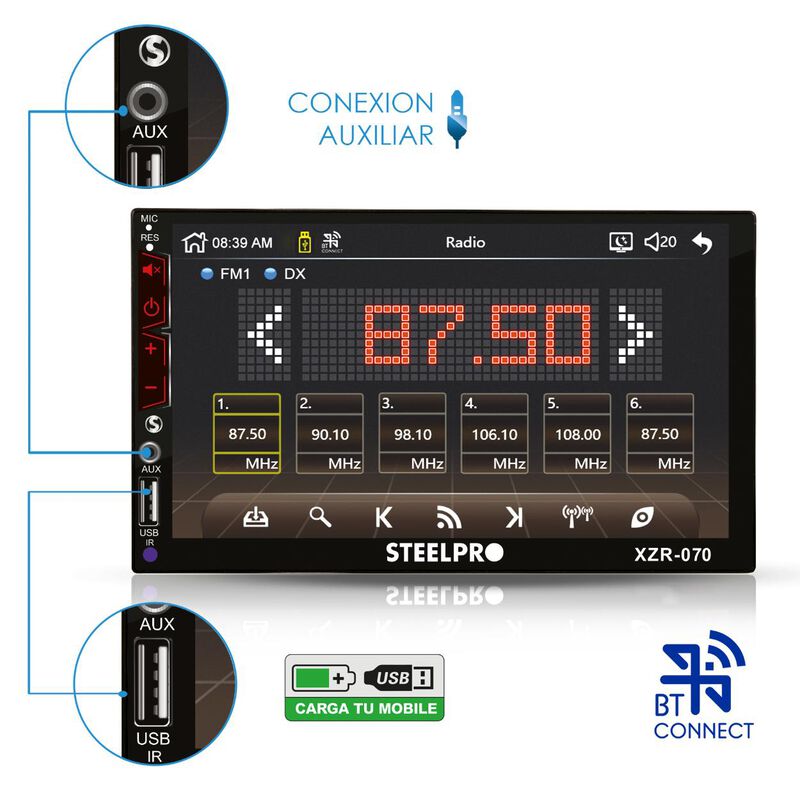 Autoestereo Con Usb Steelpro Xzr-070 image number null