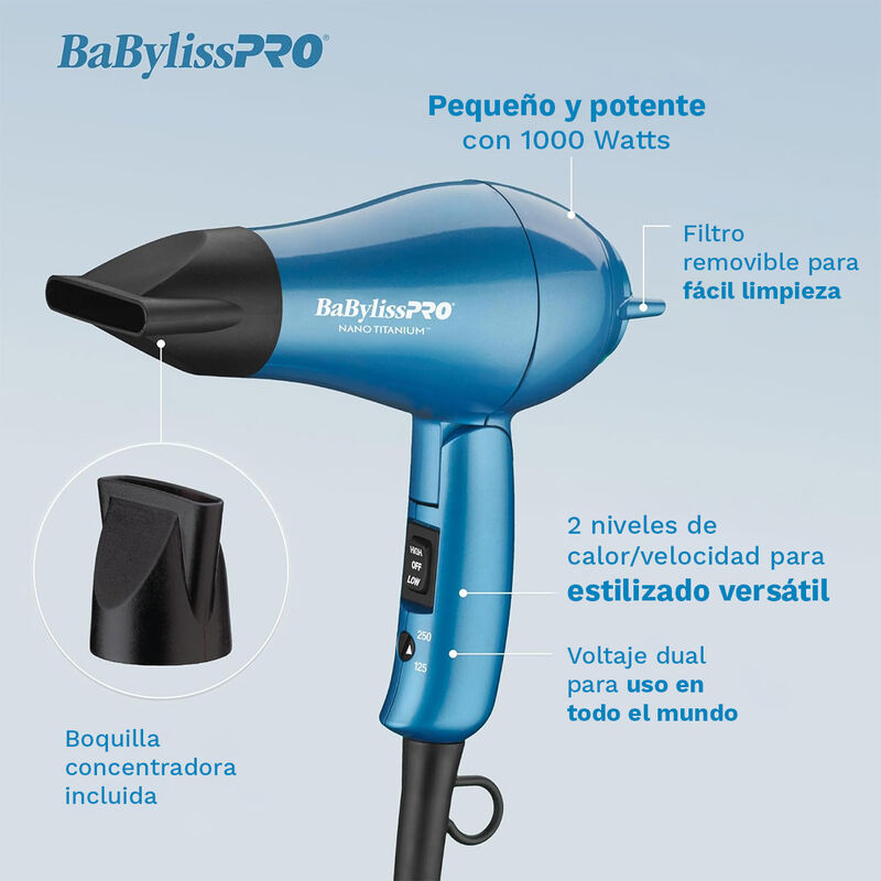 Babylisspro Nano Titanium: Secador 2000w + Trav... image number null