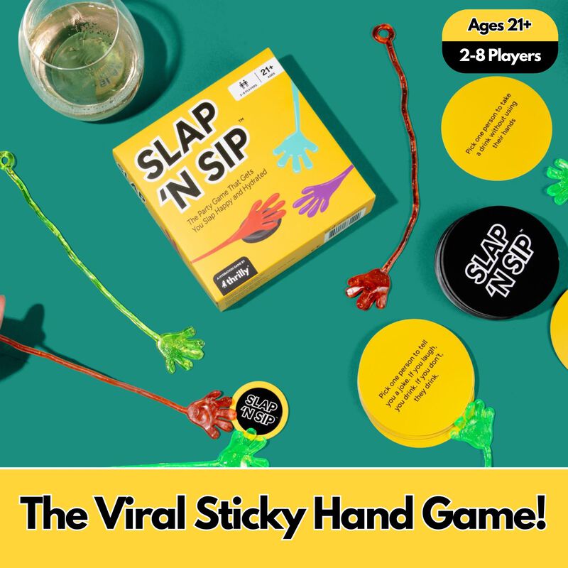 Juego Para Beber Slap N Sip Sticky Hand Con 100... image number null