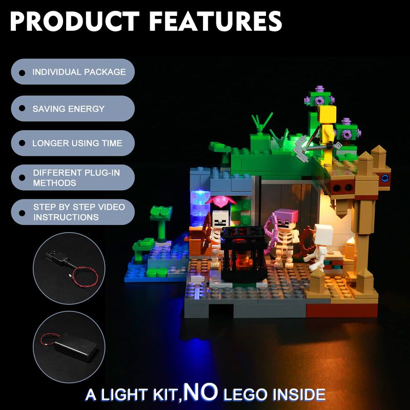 Kit De Iluminaci&oacute;n Para Lego Minecraft The Skel... image number null