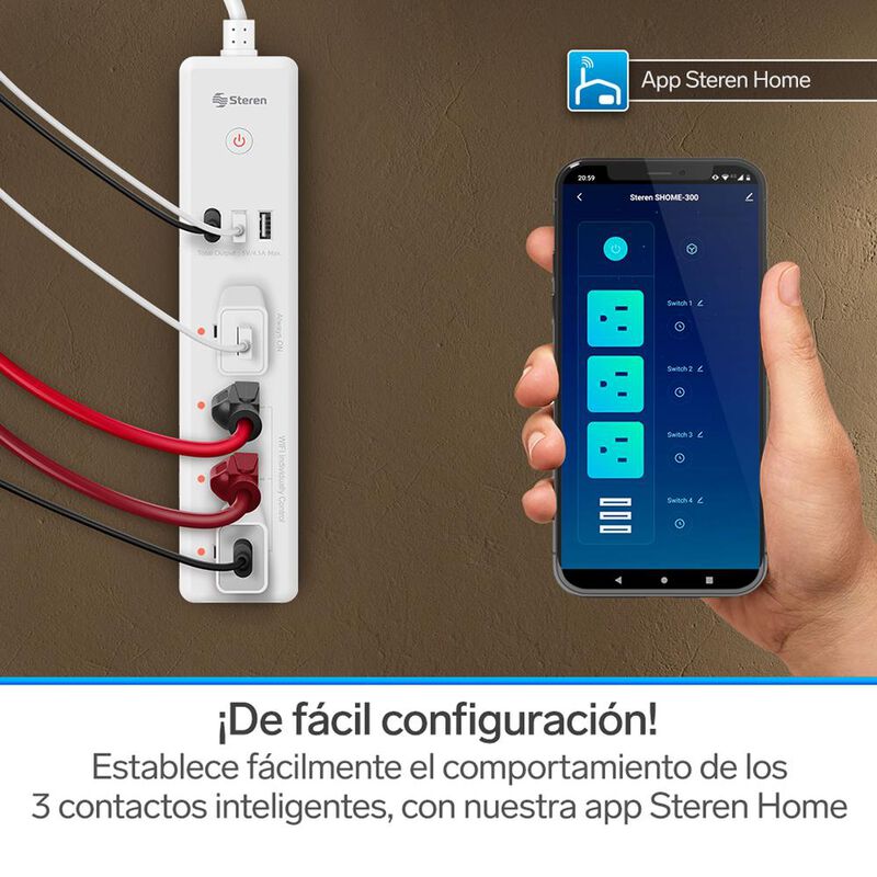 Multicontacto Wi-Fi* de 4 salidas horizontales ... image number null