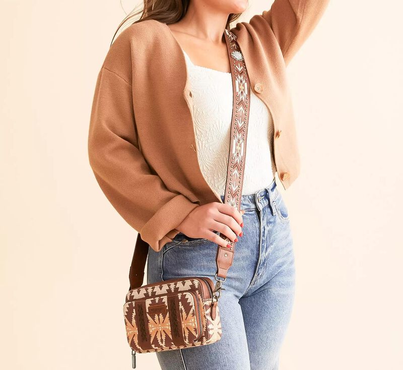 Bandolera Montana West Wrangler Boho Aztec Para... image number null