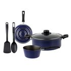 Batería  azul clásica 6 piezas marca ekco 18917 alb5