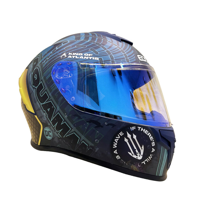 Casco Integral Edge Aquaman Dc Comics Certifica... image number null