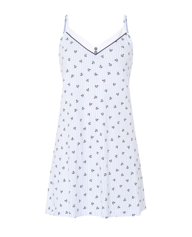 Camis&oacute;n de Tirantes con Estampado de Anclas Mar... image number null