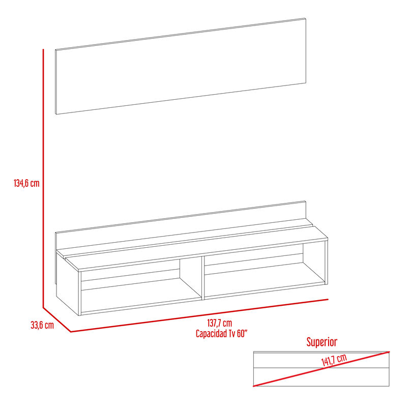 Mesa Para Tv Clasic Cobre Y Wengue Para Televis... image number null