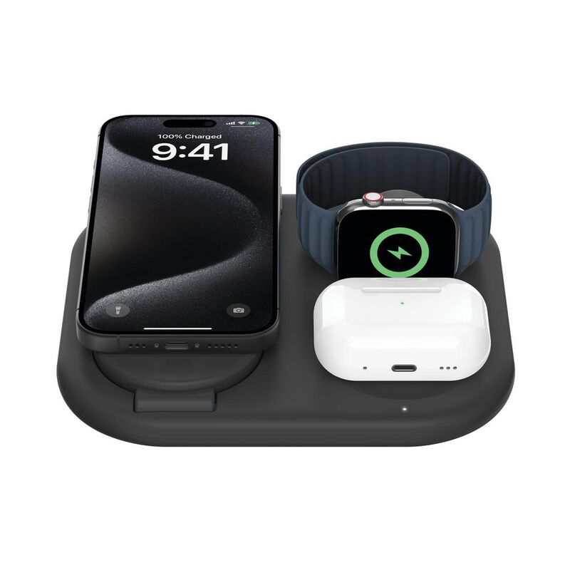 Cargador Inalámbrico Magnético 3 en 1 con Qi2 d... image number null