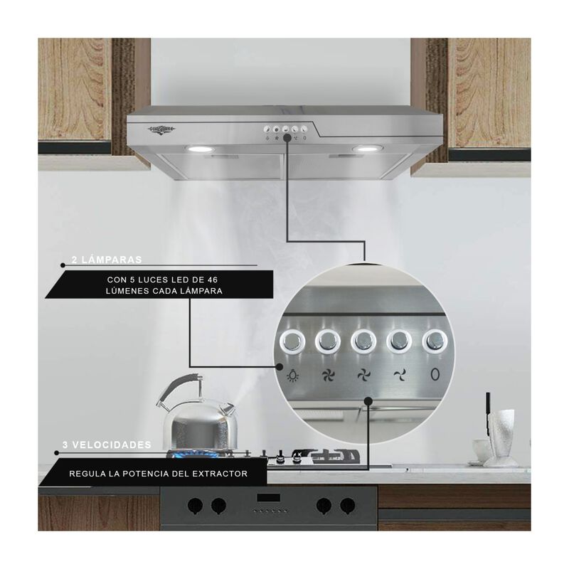 Campana Extractora Purificadora 700mm Acero 70 ... image number null