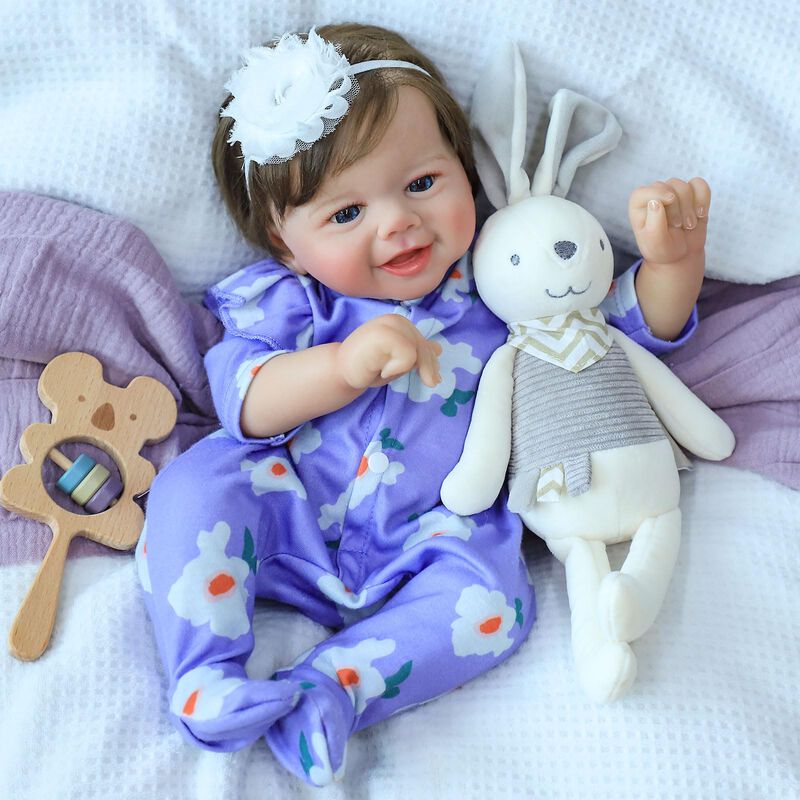 Mu&ntilde;eca Reborn Beb&eacute; Scom 51cm Reci&eacute;n Nacida Real... image number null