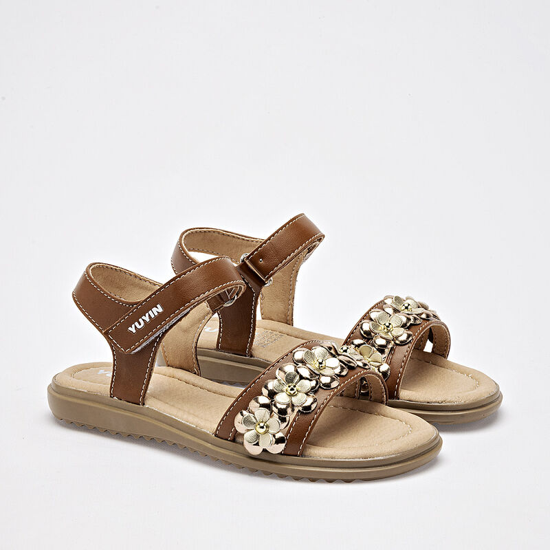 Yuyin sandalia para ni&ntilde;a camel cod 140873-D image number null