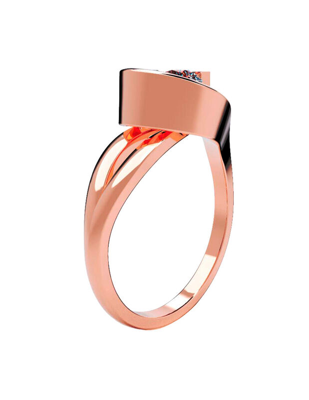 Anillo de Compromiso en Oro de 10K con Circonia... image number null