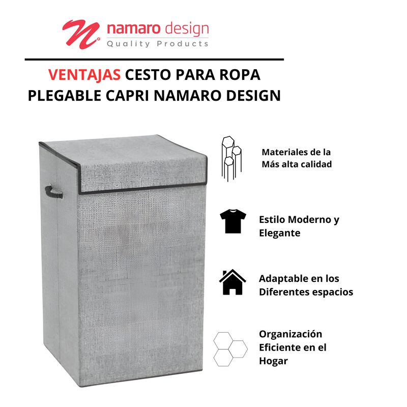Cesto Para Ropa Plegable Capri Namaro Design image number null