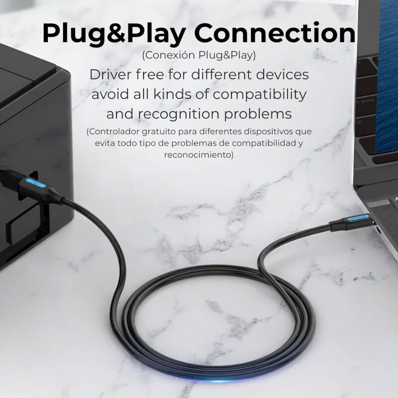 Cable de Impresora USB-C  a USB-B VENTION 2 Met... image number null