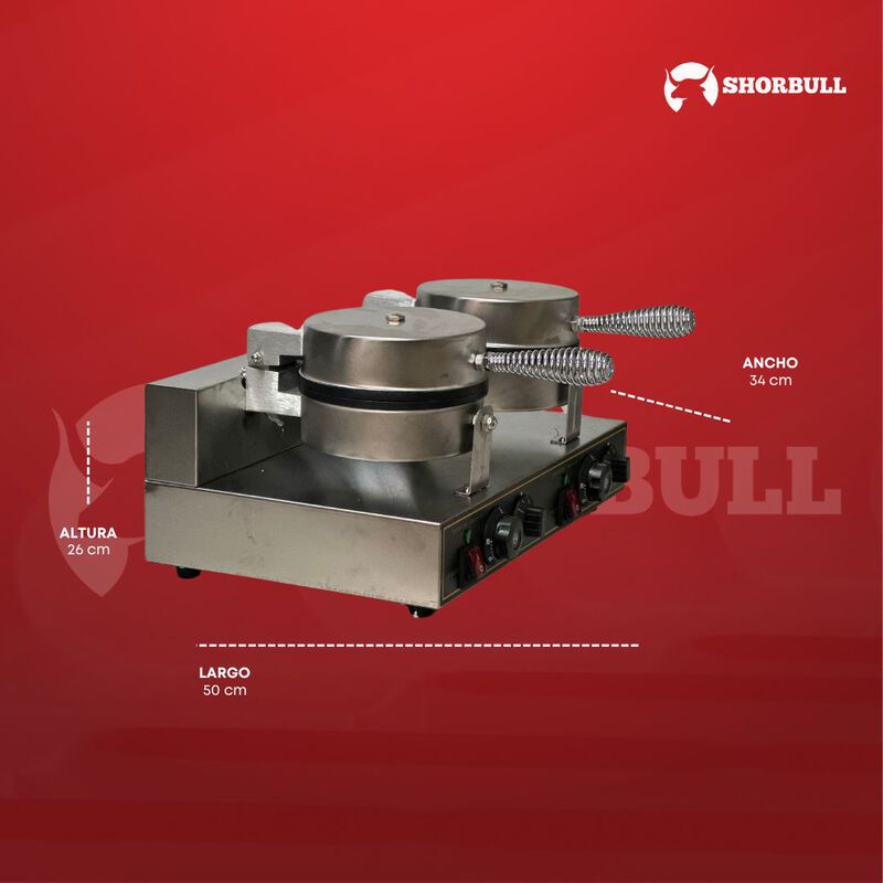 Wafflera Doble Industrial  el&eacute;ctrica  Shorbull ... image number null