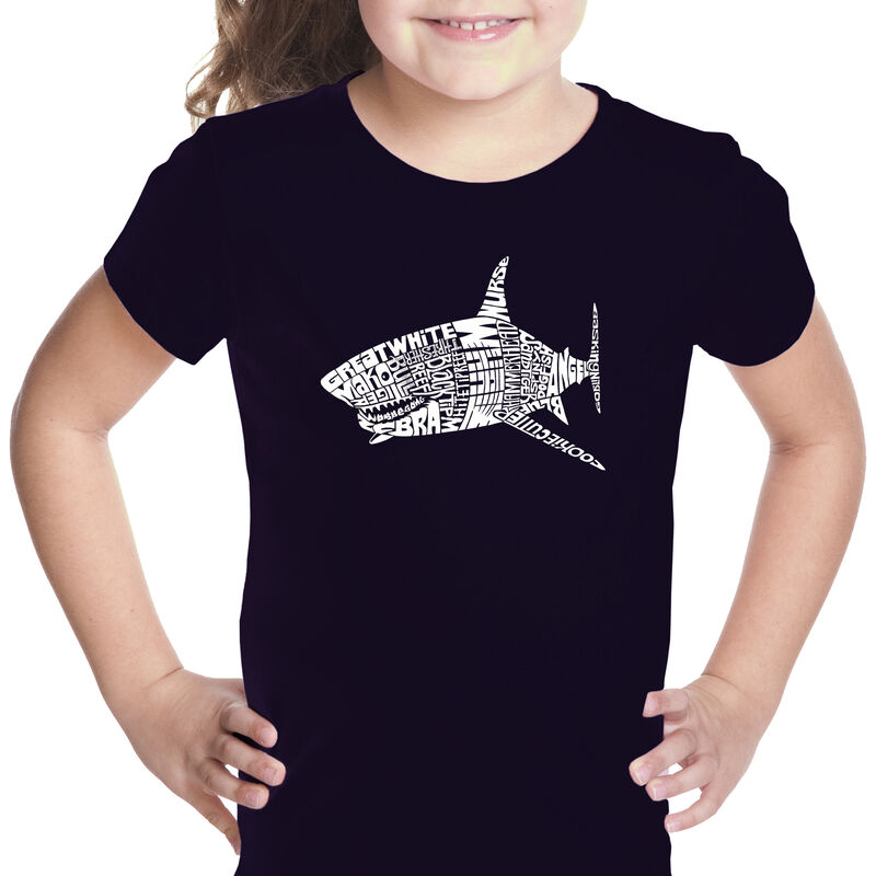 Camiseta Word Art Para Ni&ntilde;a - Especies de Tibur... image number null