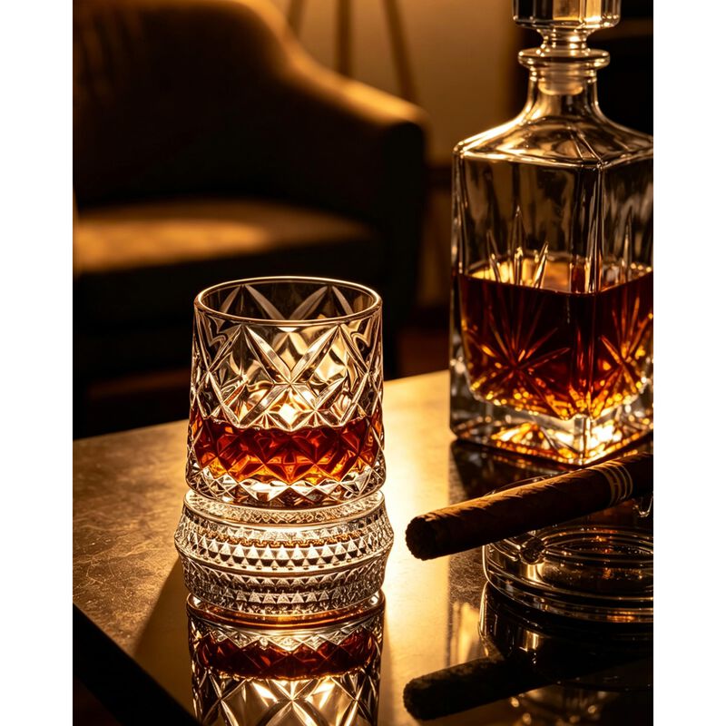 Vasos Giratorios de Whisky Ceefu 280ml, Juego d... image number null