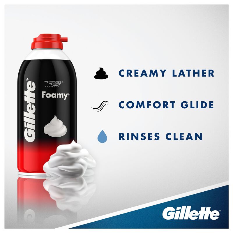 Espuma De Afeitar Gillette Foamy Regular 60 Ml image number null